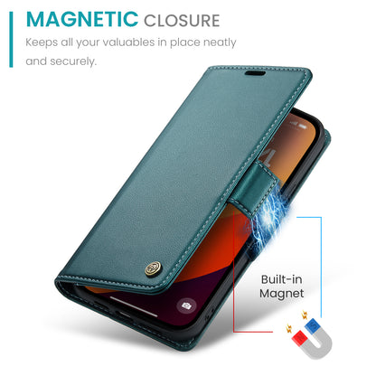 CASEME Butterfly Clasp Wallet iPhone 15 Pro Max Leather Case