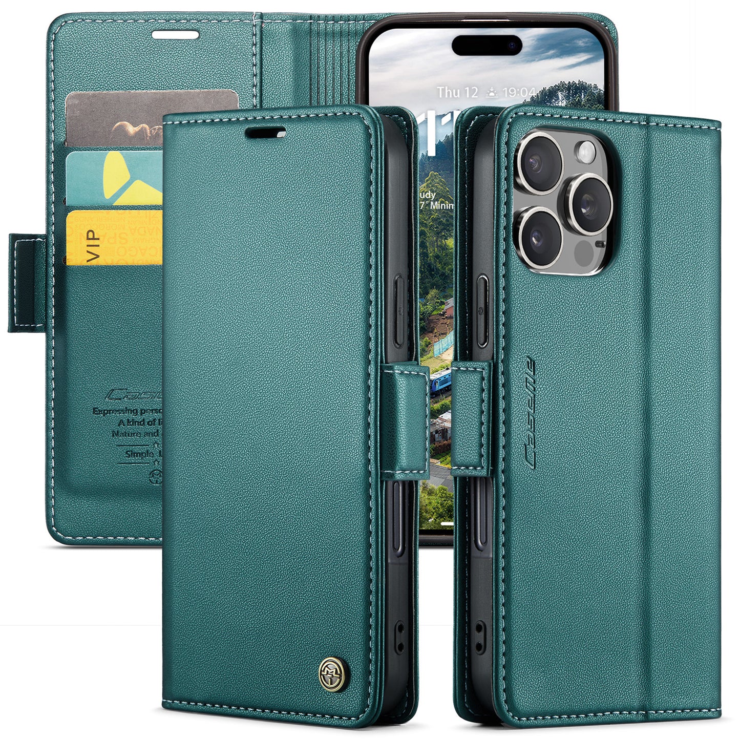 CASEME Butterfly Clasp Wallet iPhone 16 Pro Max Leather Case