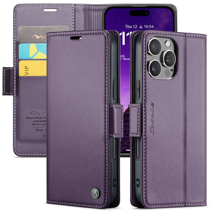 CASEME Butterfly Clasp Wallet iPhone 16 Pro Max Leather Case