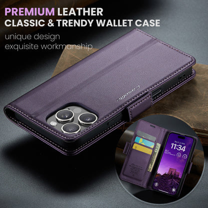 CASEME Butterfly Clasp Wallet iPhone 16 Pro Max Leather Case