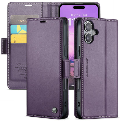 CASEME Butterfly Clasp Wallet iPhone 16 Plus Leather Case