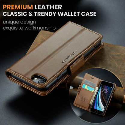 CASEME Butterfly Clasp Wallet iPhone SE 2024 Leather Case