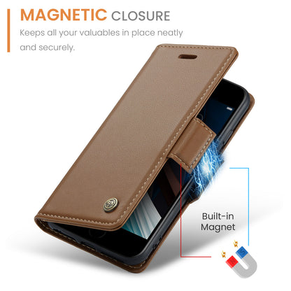 CASEME Butterfly Clasp Wallet iPhone SE 2024 Leather Case