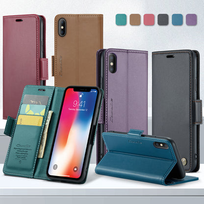 CASEME Butterfly Clasp Wallet iPhone Xs Max Leather Case