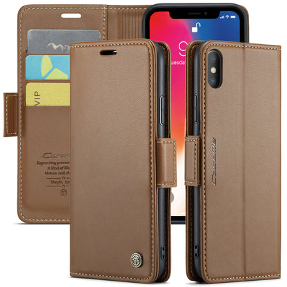 CASEME Butterfly Clasp Wallet iPhone Xs Max Leather Case