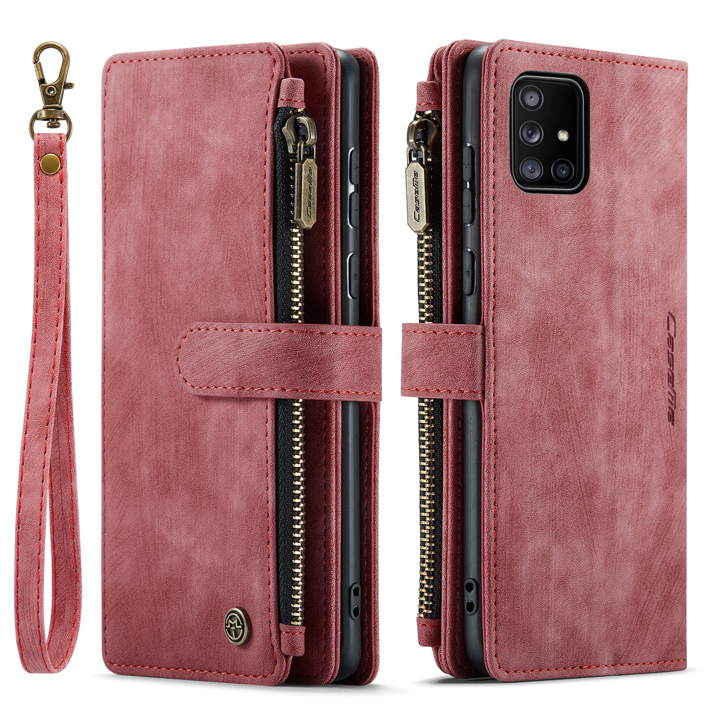 CASEME Multi-card Hand Strap Galaxy A71 Leather Case