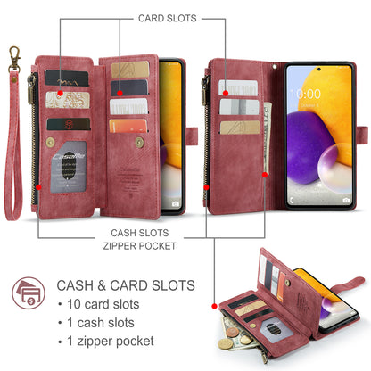 CASEME Multi-card Hand Strap Galaxy A72 Leather Case