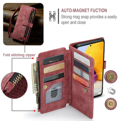 CASEME Multi-card Hand Strap Galaxy A72 Leather Case