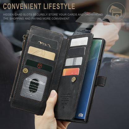 CASEME Multi-card Hand Strap Galaxy Note20 Ultra Leather Case