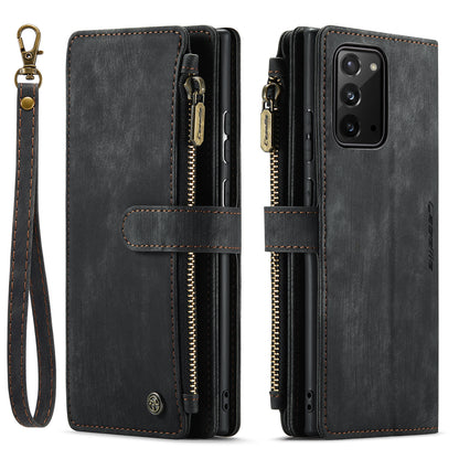 CASEME Multi-card Hand Strap Galaxy Note20 Ultra Leather Case