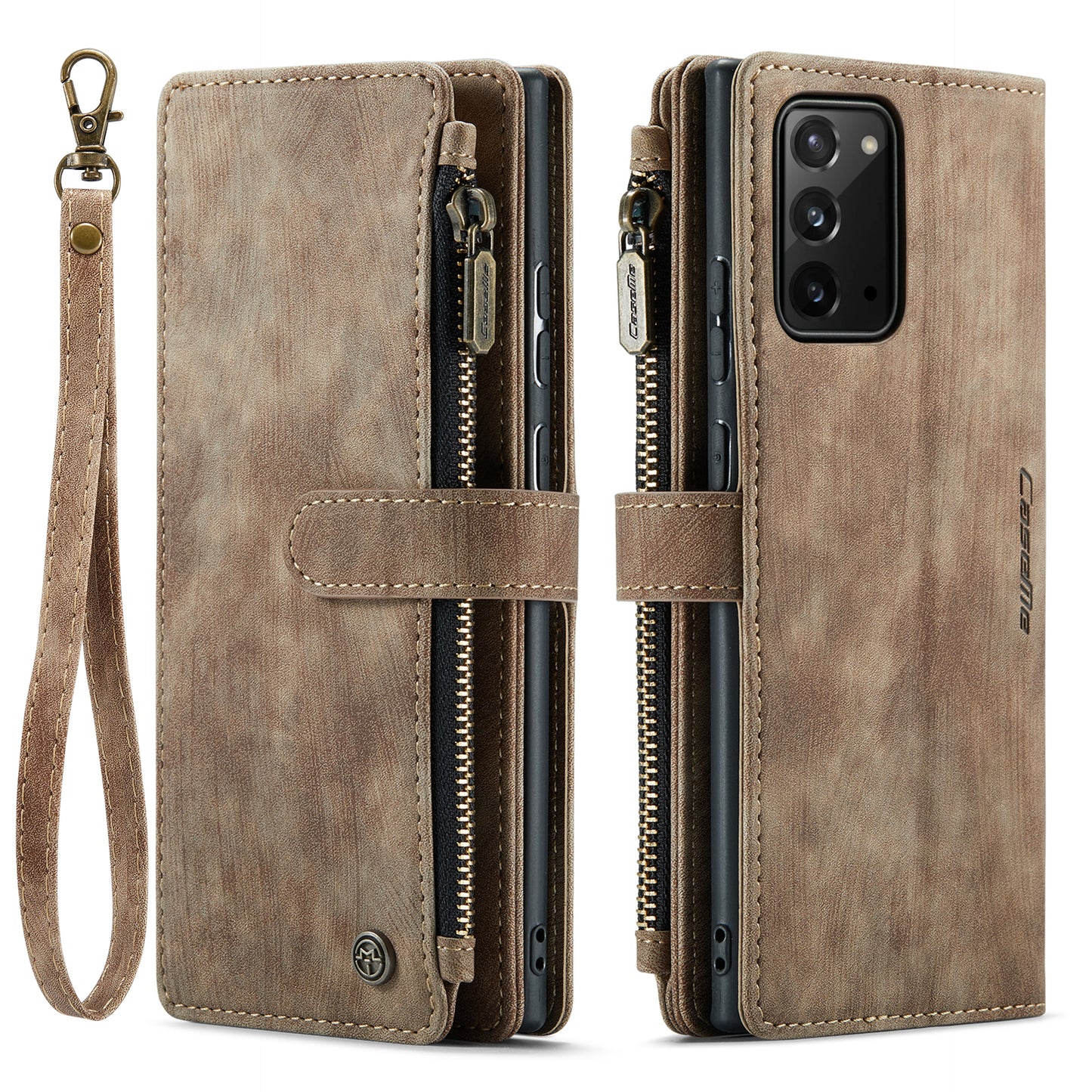 CASEME Multi-card Hand Strap Galaxy Note20 Ultra Leather Case