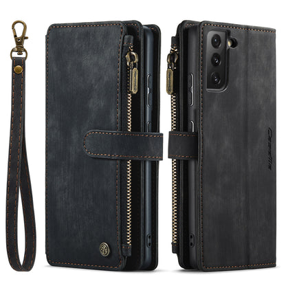 CASEME Multi-card Hand Strap Galaxy S21 FE Leather Case