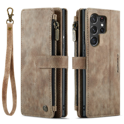 CASEME Multi-card Hand Strap Galaxy S23 Ultra Leather Case