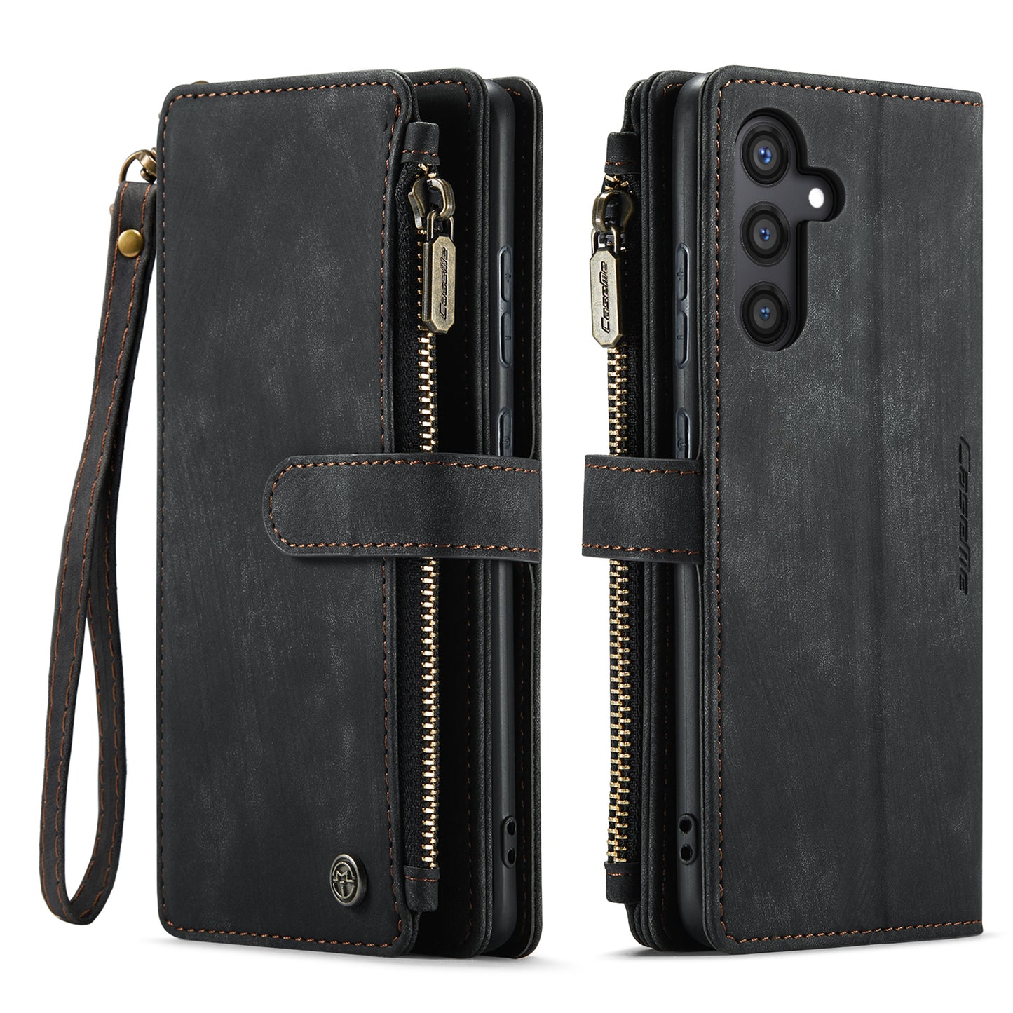 CASEME Multi-card Hand Strap Galaxy S24 FE Leather Case