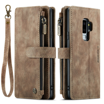 CASEME Multi-card Hand Strap Galaxy S9+ Leather Case