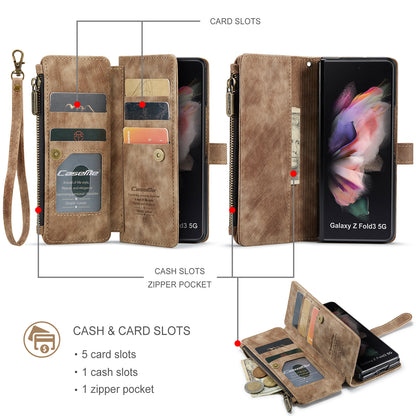 CASEME Multi-card Hand Strap Galaxy Z Fold3 Leather Case