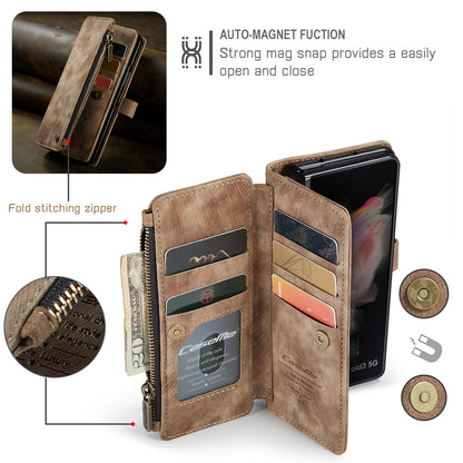 CASEME Multi-card Hand Strap Galaxy Z Fold3 Leather Case