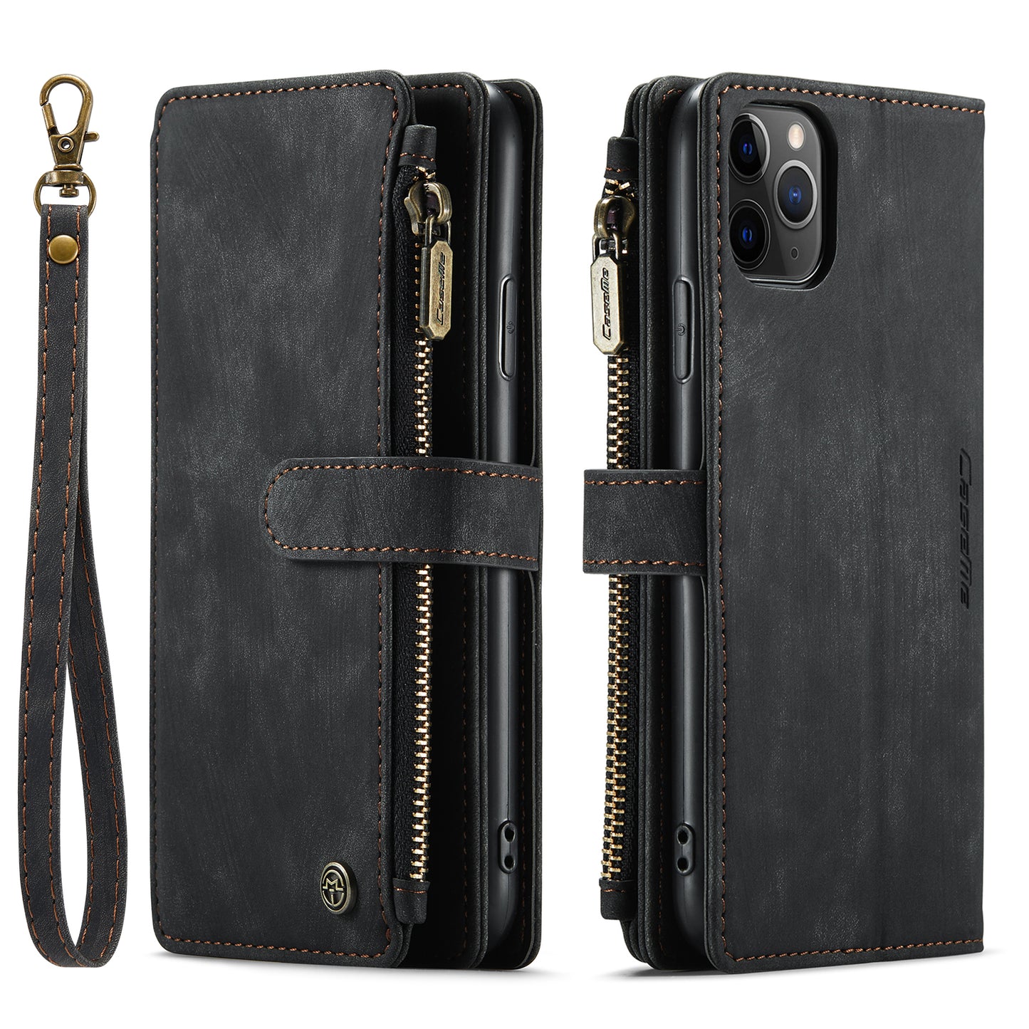 CASEME Multi-card Hand Strap iPhone 11 Leather Case