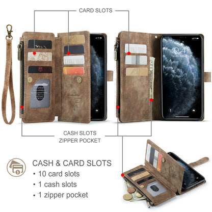 CASEME Multi-card Hand Strap iPhone 11 Leather Case