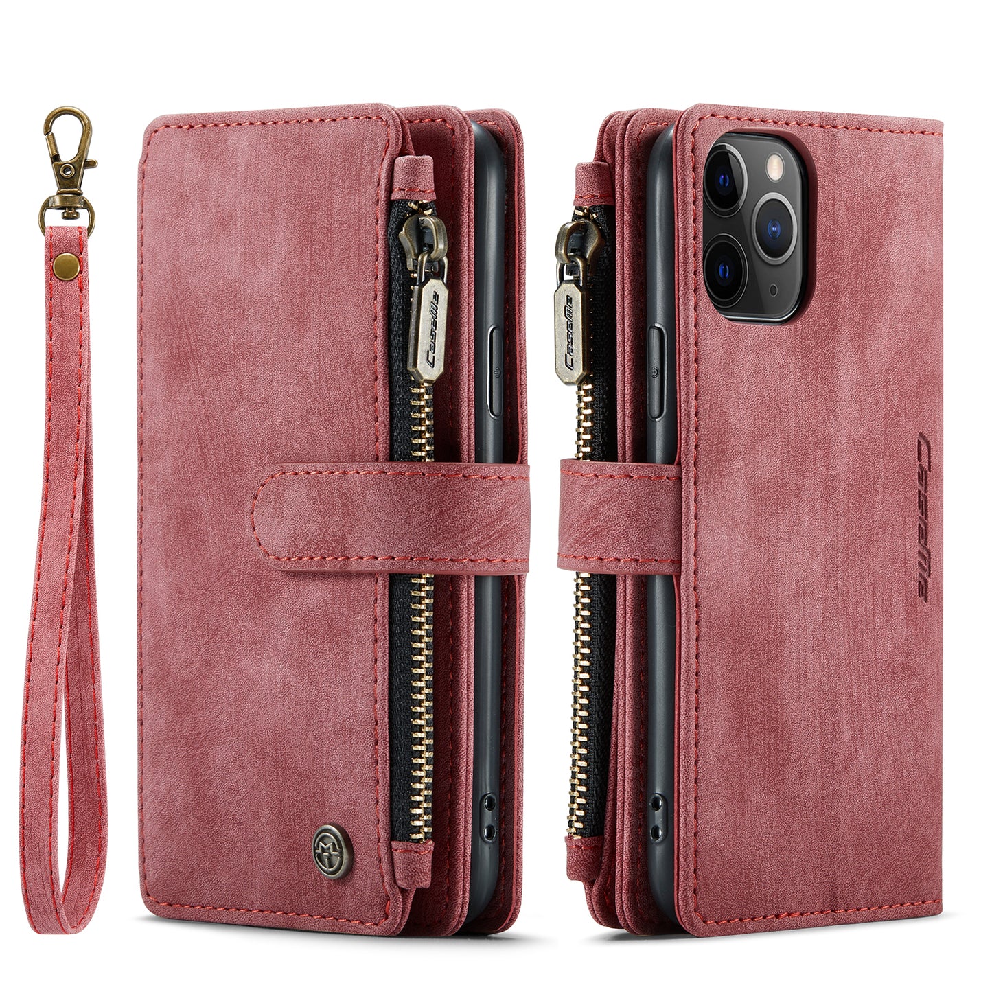 CASEME Multi-card Hand Strap iPhone 11 Pro Leather Case