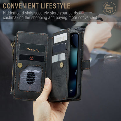 CASEME Multi-card Hand Strap iPhone 13 Mini Leather Case