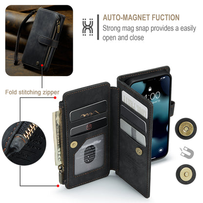 CASEME Multi-card Hand Strap iPhone 13 Mini Leather Case