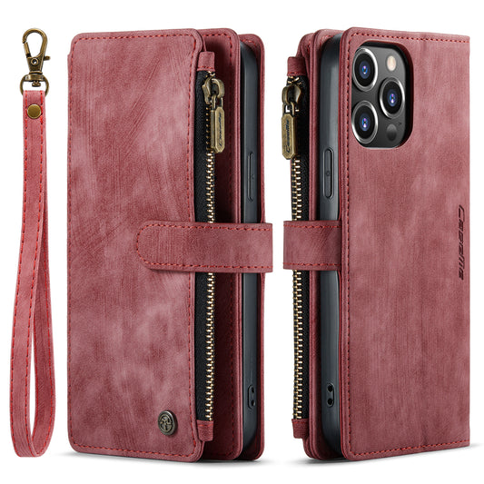 CASEME Multi-card Hand Strap iPhone 13 Pro Max Leather Case