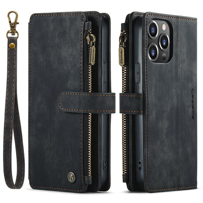 CASEME Multi-card Hand Strap iPhone 13 Pro Max Leather Case