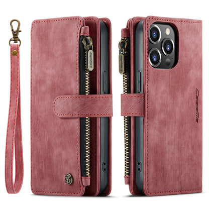 CASEME Multi-card Hand Strap iPhone 13 Pro Leather Case