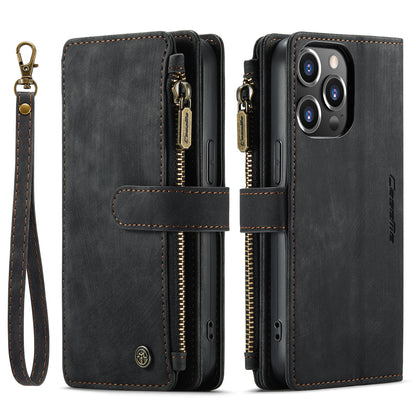 CASEME Multi-card Hand Strap iPhone 13 Pro Leather Case