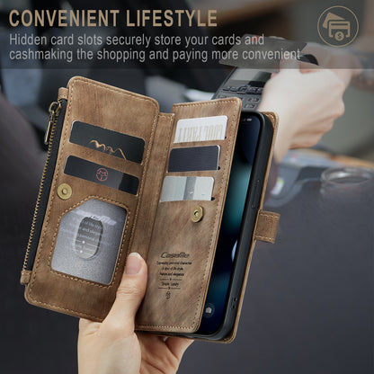 CASEME Multi-card Hand Strap iPhone 13 Pro Leather Case