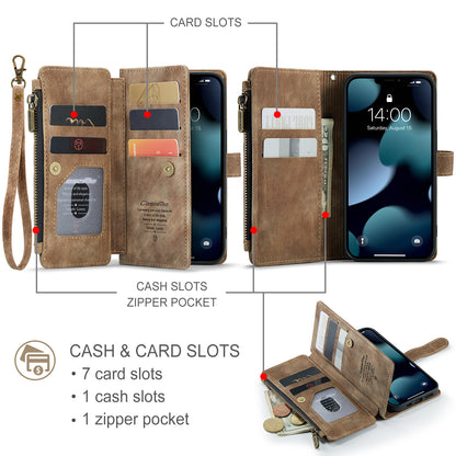 CASEME Multi-card Hand Strap iPhone 13 Pro Leather Case