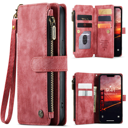 CASEME Multi-card Hand Strap iPhone 14 Leather Case