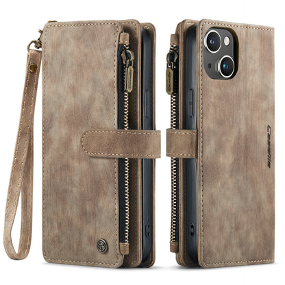 CASEME Multi-card Hand Strap iPhone 15 Plus Leather Case