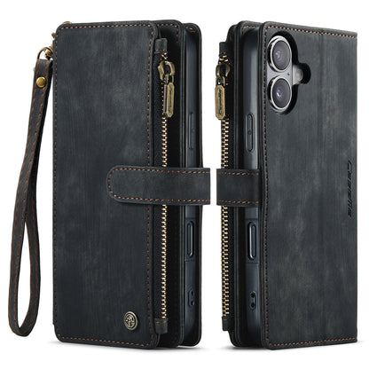 CASEME Multi-card Hand Strap iPhone 16 Plus Leather Case