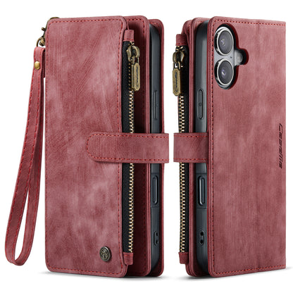 CASEME Multi-card Hand Strap iPhone 16 Plus Leather Case