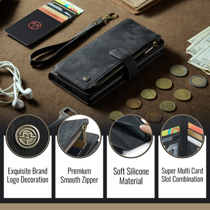 CASEME Multi-card Hand Strap iPhone 16 Pro Max Leather Case