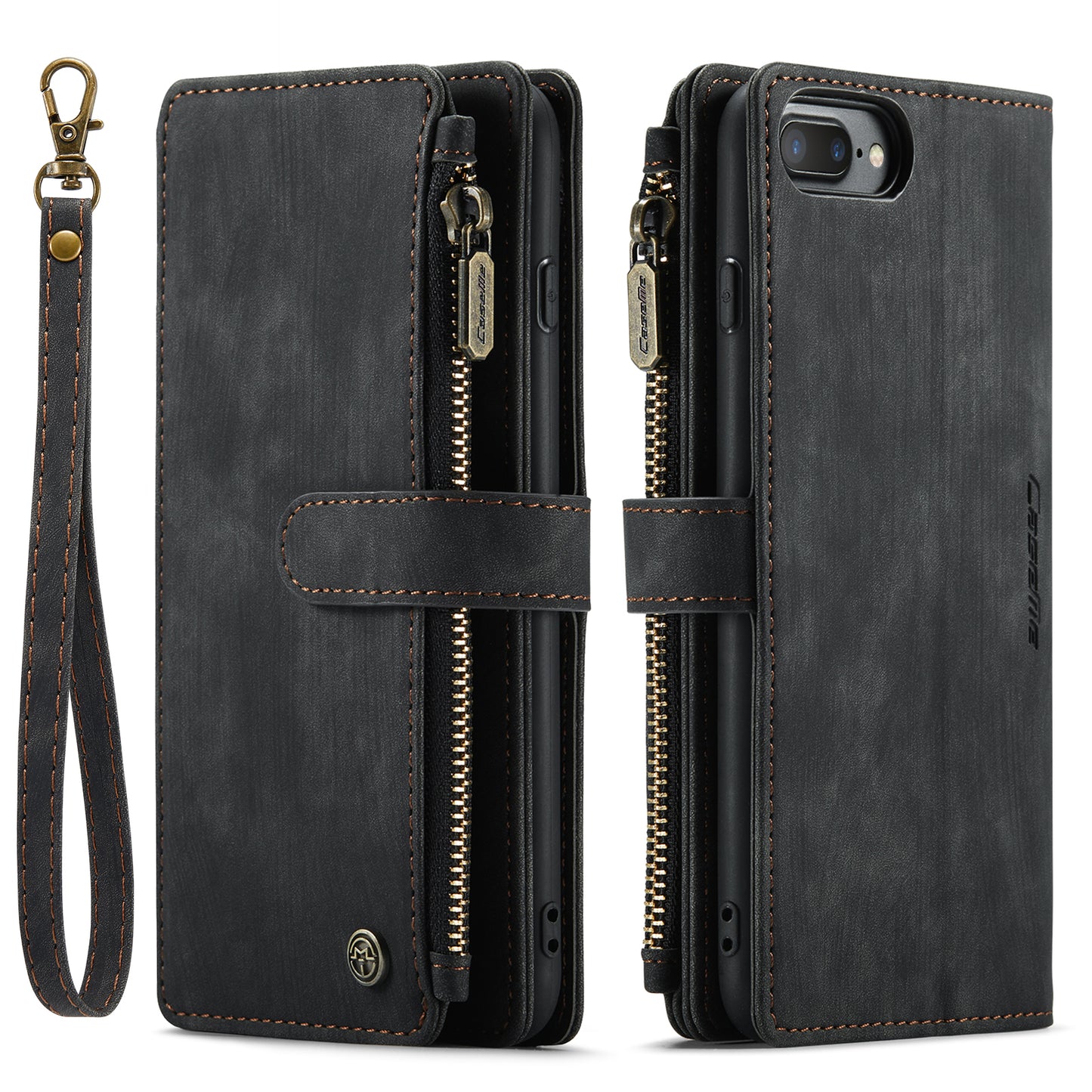 CASEME Multi-card Hand Strap iPhone 7 Plus Leather Case