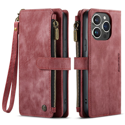 CASEME Multi-card Hand Strap iPhone 15 Pro Max Leather Case