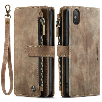 CASEME Multi-card Hand Strap iPhone Xs Max Leather Case