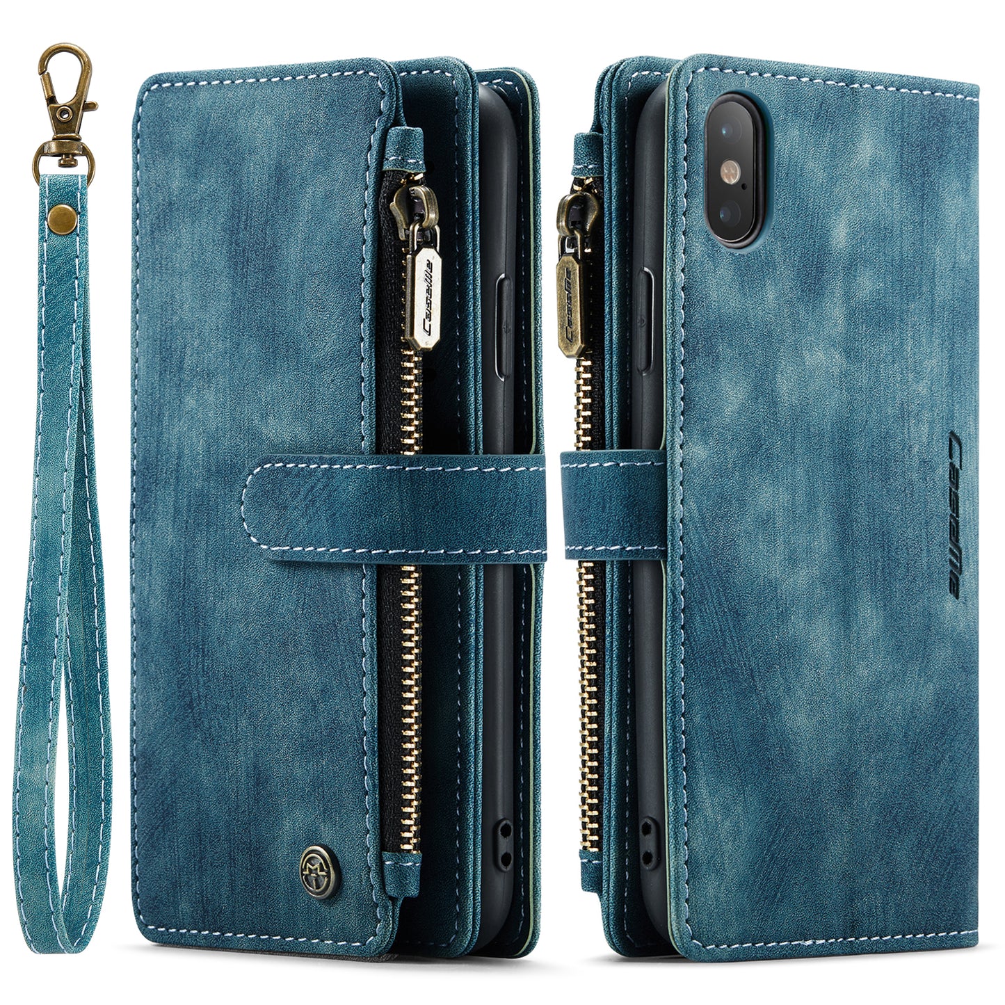 CASEME Multi-card Hand Strap iPhone Xs Max Leather Case