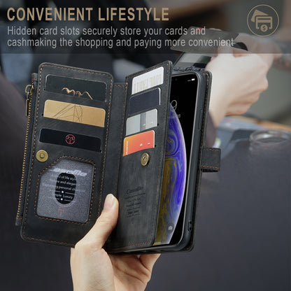 CASEME Multi-card Hand Strap iPhone Xs Max Leather Case