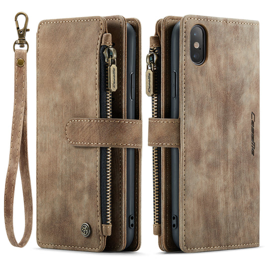 CASEME Multi-card Hand Strap iPhone X Xs Leather Case