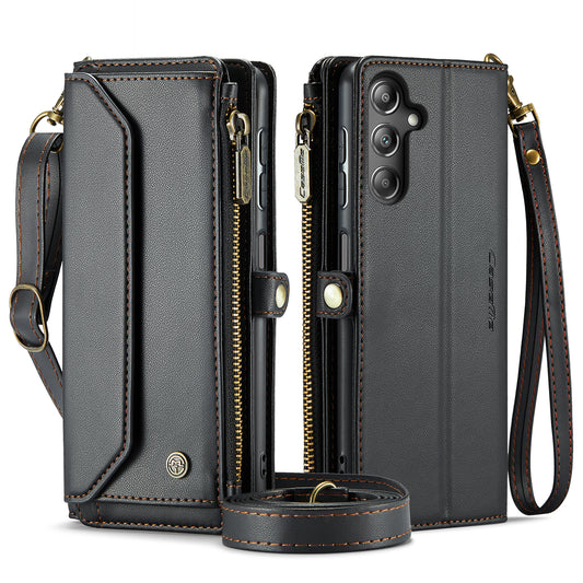 CASEME 3-in-1 Bag Crossbody Galaxy A14 Leather Case