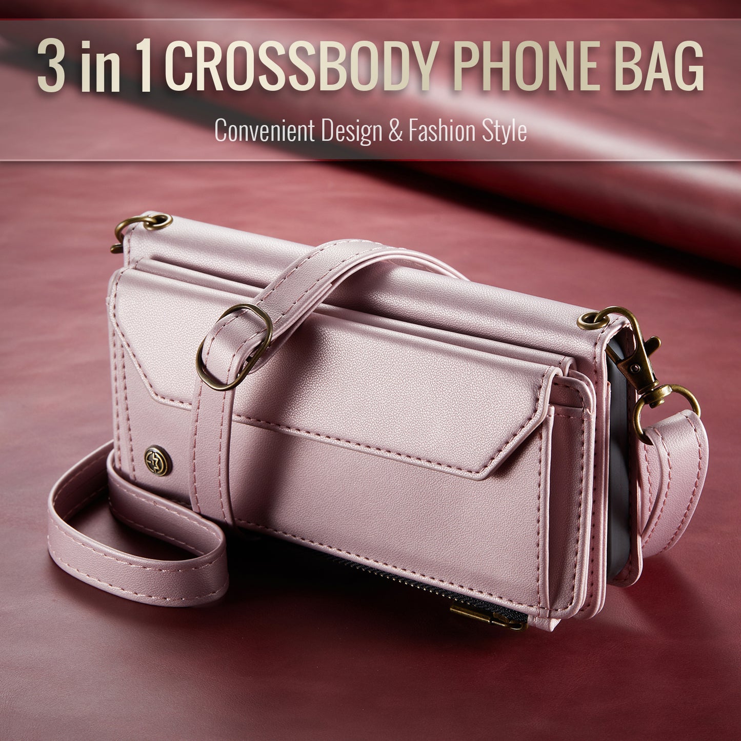 CASEME 3-in-1 Bag Crossbody Galaxy A15 Leather Case