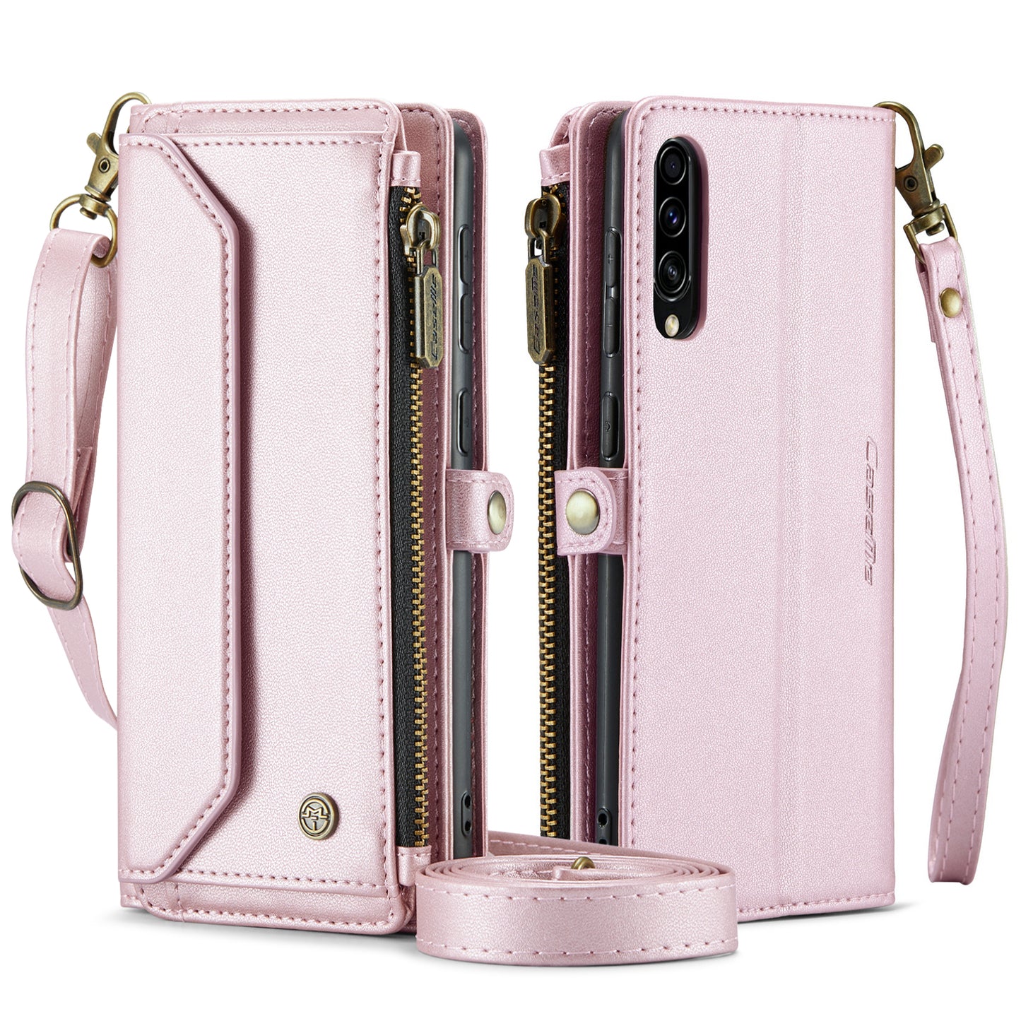 CASEME 3-in-1 Bag Crossbody Galaxy A50s Leather Case