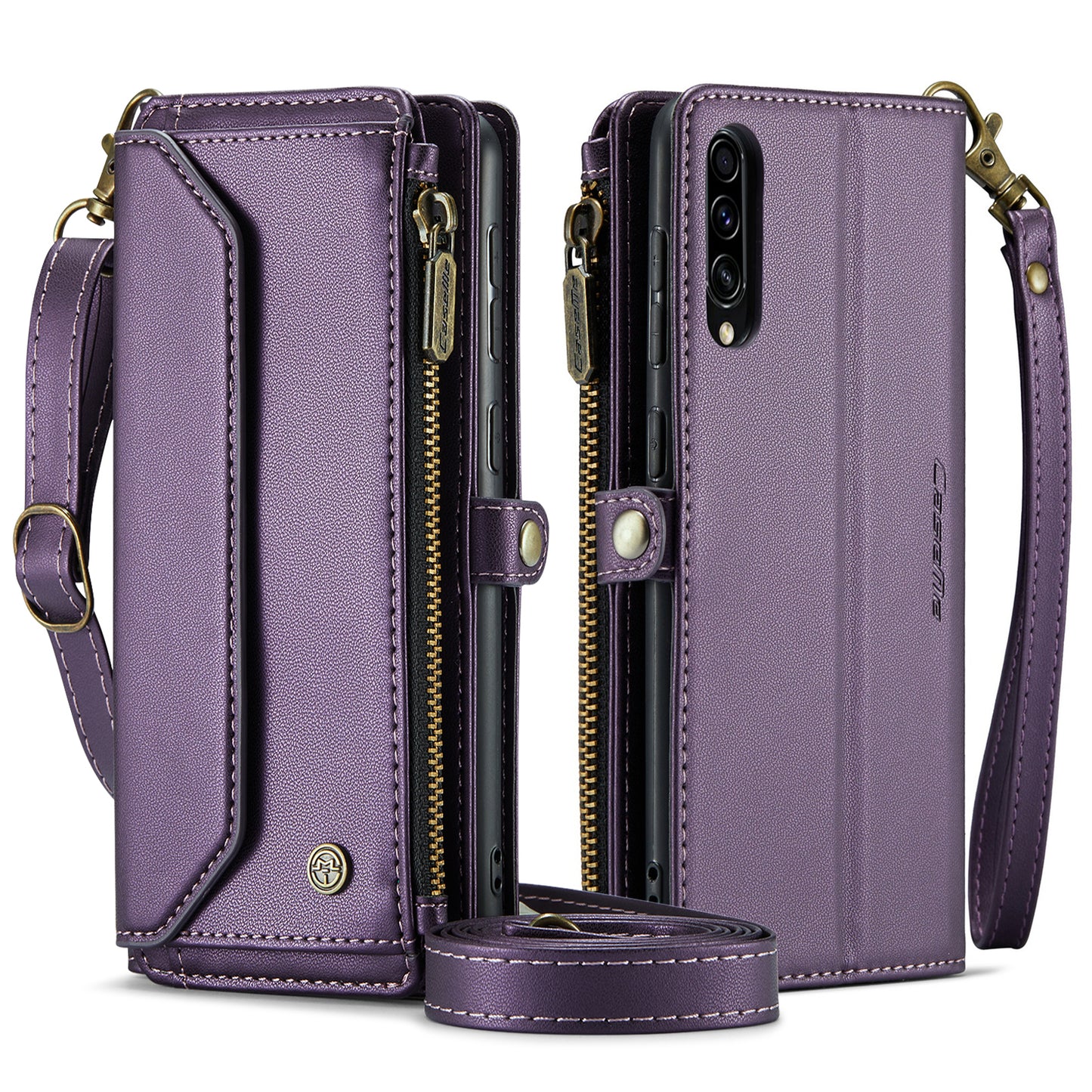 CASEME 3-in-1 Bag Crossbody Galaxy A50s Leather Case