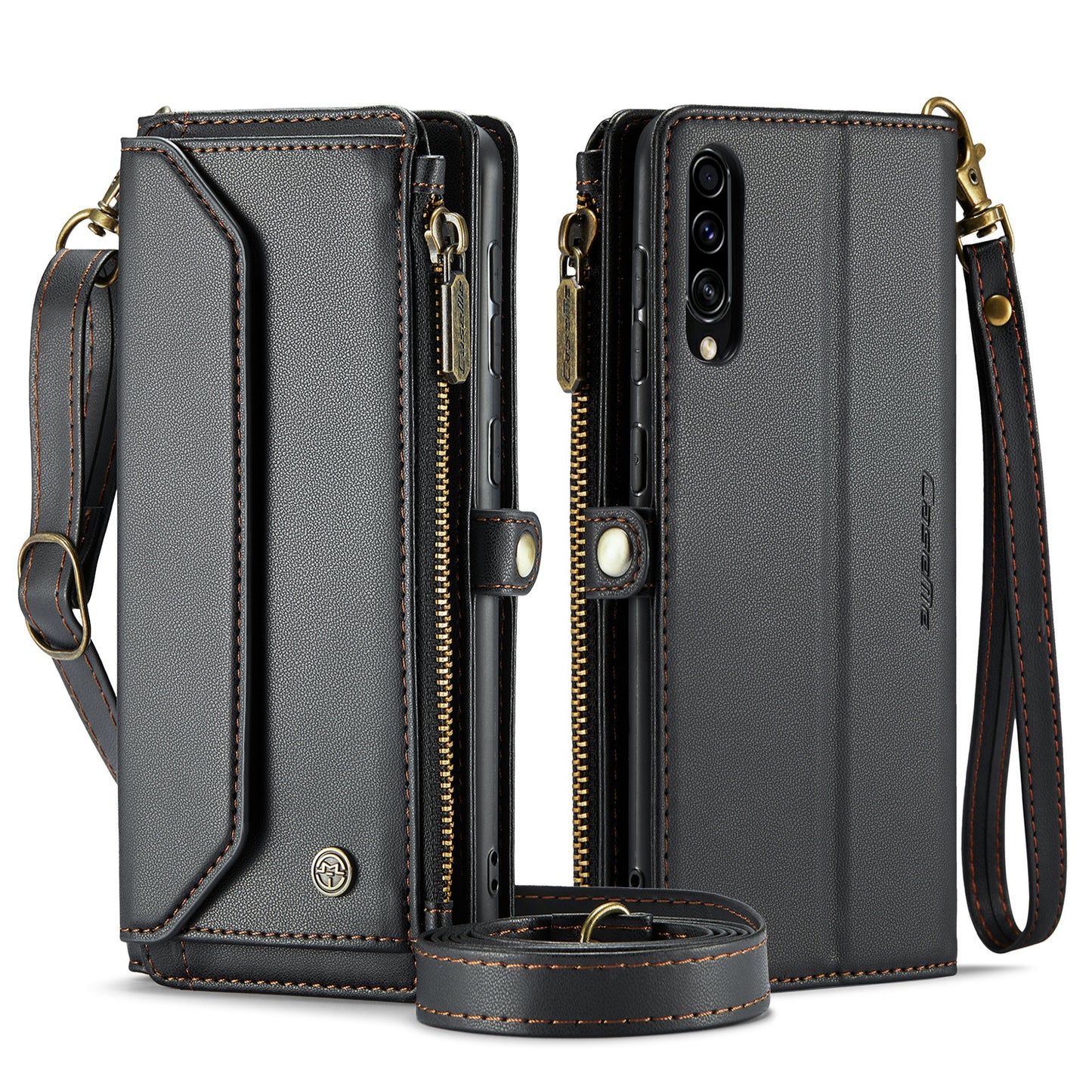 CASEME 3-in-1 Bag Crossbody Galaxy A50s Leather Case