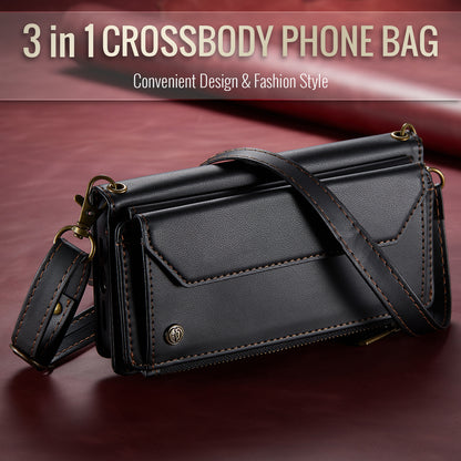 CASEME 3-in-1 Bag Crossbody Galaxy A50s Leather Case