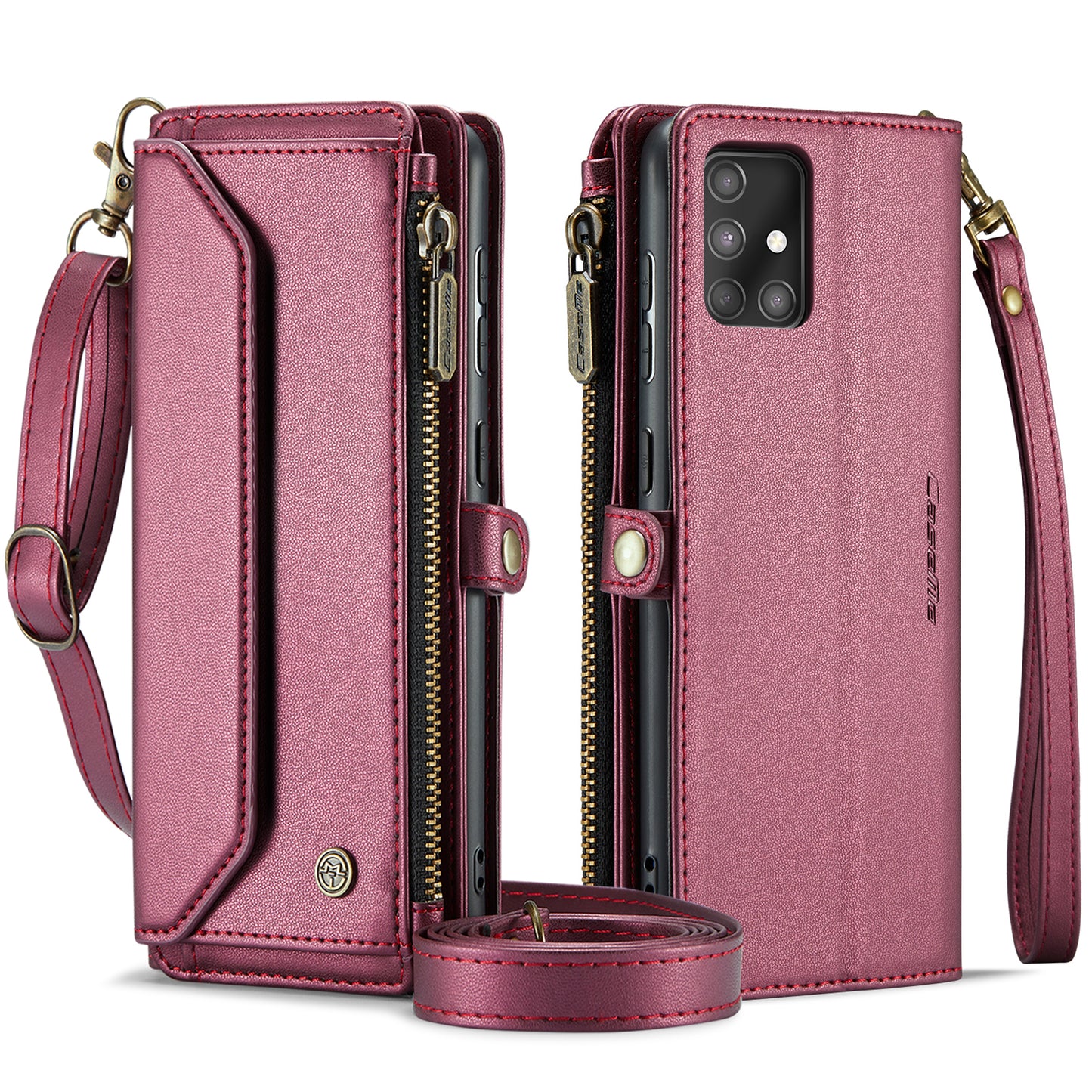 CASEME 3-in-1 Bag Crossbody Galaxy A71 Leather Case